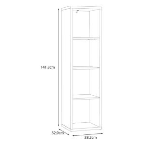 Montaro Artisan oak shelf 39X33X142CM