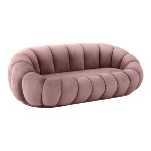 Velvet sofa Beverly Embrace in rotten apple color 180x105x65cm