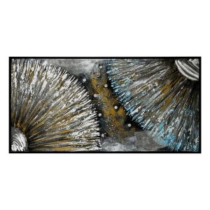 Картина върху платно FL814 бяло-златно-кафяво 70X140СМ