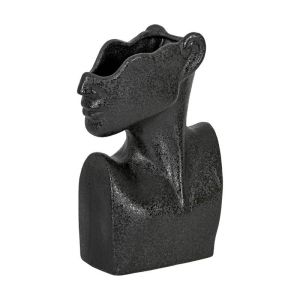 Ceramic flower pot FL5715 black color 21X11X28CM