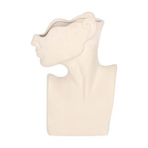 Ceramic flowerpot FL5716 white color 21X11X28CM