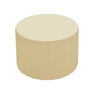 Set of 2 Ponty coffee tables, cream mango wood