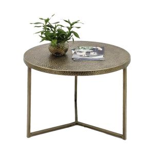 Round metal coffee table FL0133 gold 61X50CM