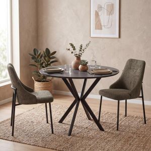 Round dining table Vector gray color 90cm