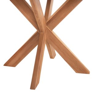 Round teak dining table in natural matte finish D130x75hcm HM9868