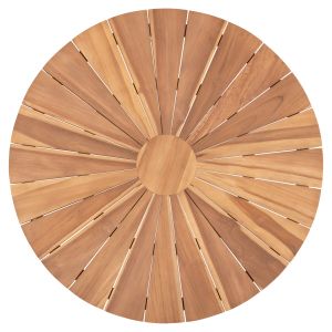 Round teak dining table in natural matte finish D130x75hcm HM9868