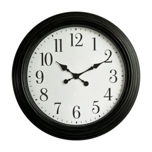 Round wall clock FL2337 black and white color 76X6CM
