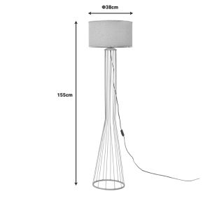 LAMP Firdo Pakoworld E27 golden-beige D38x155 cm