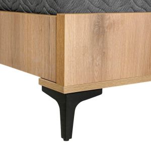 Alicante bed natural color cinnamon oak 100X210X110CM (90X200)
