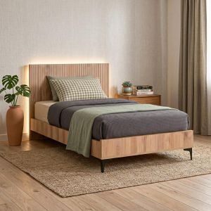 Alicante bed natural color cinnamon oak 130X210X110CM (120X200)