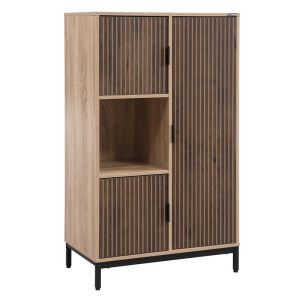 Метална витрина Rythmos Sonoma - цвят орех 70X40X120СМ