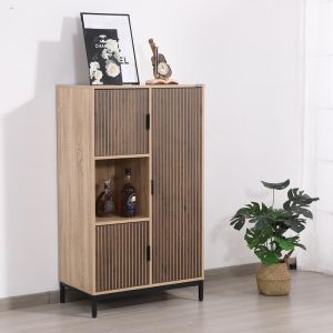 Метална витрина Rythmos Sonoma - цвят орех 70X40X120СМ