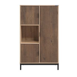 Метална витрина Rythmos Sonoma - цвят орех 70X40X120СМ