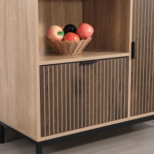 Метална витрина Rythmos Sonoma - цвят орех 70X40X120СМ