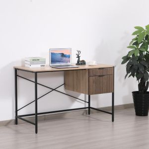 Метално бюро Rythmos Sonoma - цвят орех 120X60X76СМ