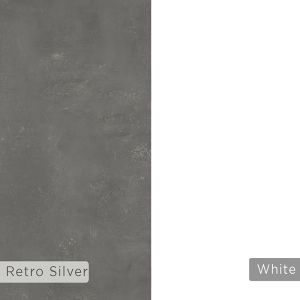 Minimalist desk Malia in white-natural-gray 120x60.5x75cm