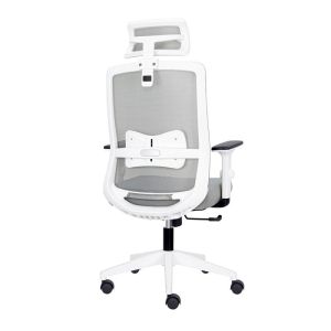 Офис стол FL8067 сив плат 64X64X120-128СМ