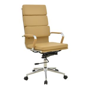 Office chair Tokyo with beige PU 55.5x52x108cm