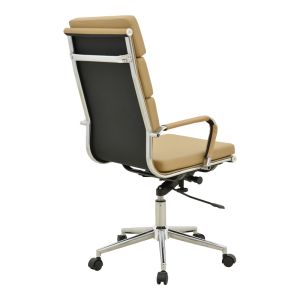 Office chair Tokyo with beige PU 55.5x52x108cm