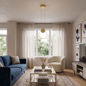 Полилей Ganden led метал в златист цвят D26.5x20см