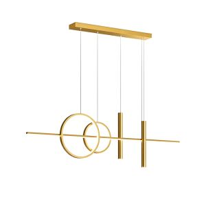 Полилей Neron led златист метал 100x25x26см