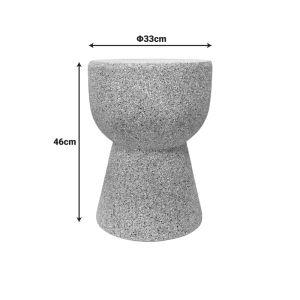 Side table Efria Stone ecru matte MGO D33x46cm