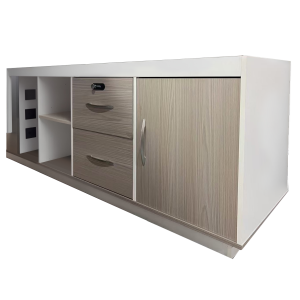 Професионално работно ъглово бюро Armadi Sonoma-бяло 200x90x75см