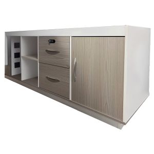 Професионално работно ъглово бюро Armadi Sonoma-бяло 200x90x75см