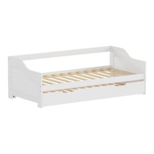 Sofa bed Benato, pine, white, 90x190 cm