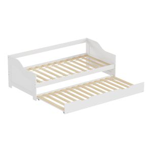 Sofa bed Benato, pine, white, 90x190 cm