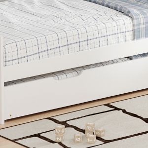 Sofa bed Benato, pine, white, 90x190 cm