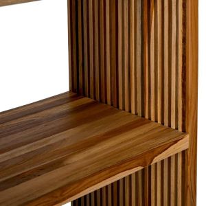 Shelf Gaia brown color 54X35X116CM