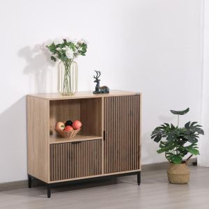 Скрин Rythmos с чекмеджета сонома - цвят орех 90X40X80СМ