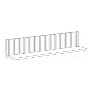 Wall shelf Alicante natural color cinnamon oak 100X20X20CM