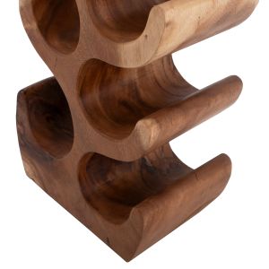 Solid wood bottle rack for 6 bottles 18x20x50cm HM9485