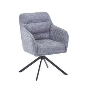 Стол Chloe сив плат с метални крака 57X61X85СМ