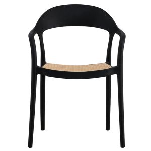 Ember chair with UV protection Pp beige-black 52.5x56.5x81cm