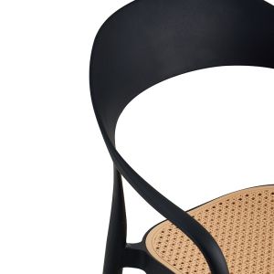 Ember chair with UV protection Pp beige-black 52.5x56.5x81cm