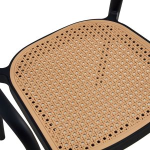 Ember chair with UV protection Pp beige-black 52.5x56.5x81cm