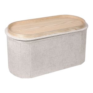 Stool Trebia cream fabric 76x38x38cm