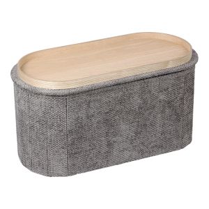 Stool Trebia gray fabric 76x38x38cm