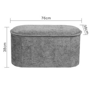 Stool Trebia gray fabric 76x38x38cm