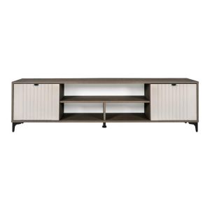 Тв шкаф Aura 183 2V тютюнев цвят с кашмир 183X50X40СМ