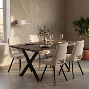 Dining table Lumina tobacco color 160X90X75