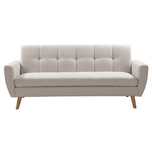 Three-seater sofa Decency textile beige color 203x75x86 cm