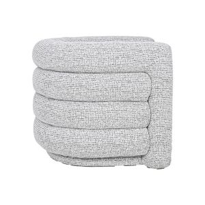 Armchair Fiora white fabric 70X91X81CM