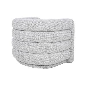 Armchair Fiora white fabric 70X91X81CM
