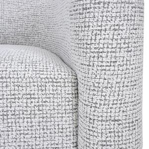 Armchair Fiora white fabric 70X91X81CM