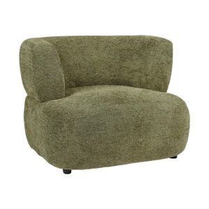 Haven armchair, green fabric, 71X90X87CM
