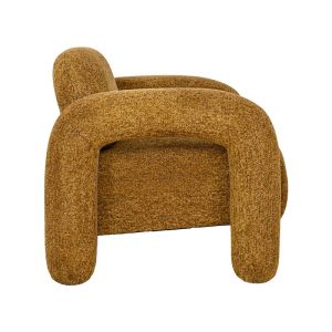 Snug Lounge armchair, mustard fabric color, 75X85X80CM